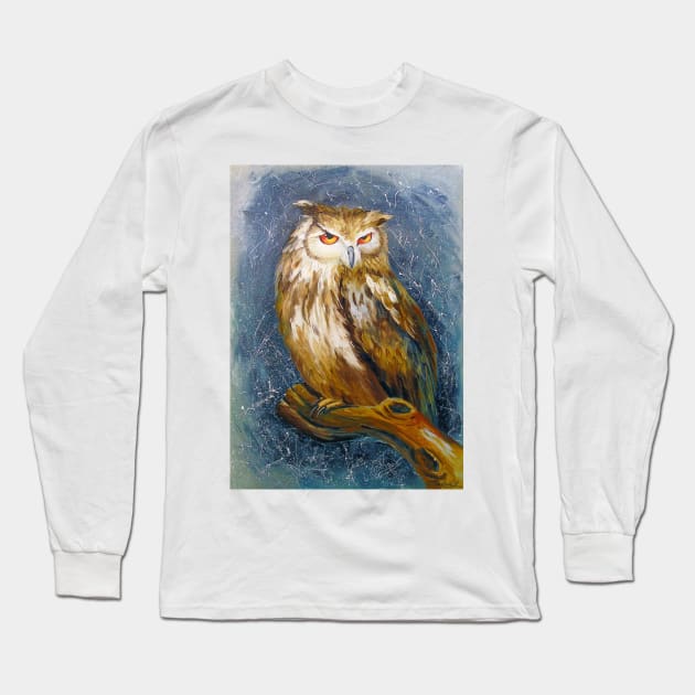 Owl Long Sleeve T-Shirt by OLHADARCHUKART